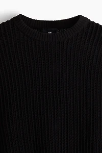 Loose-Fit Hole-Knit Sweater