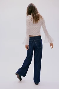 Wide-Leg Regular Waist Jeans