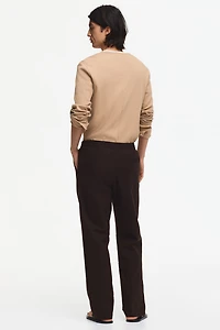 Regular-Fit Linen-Blend Pants