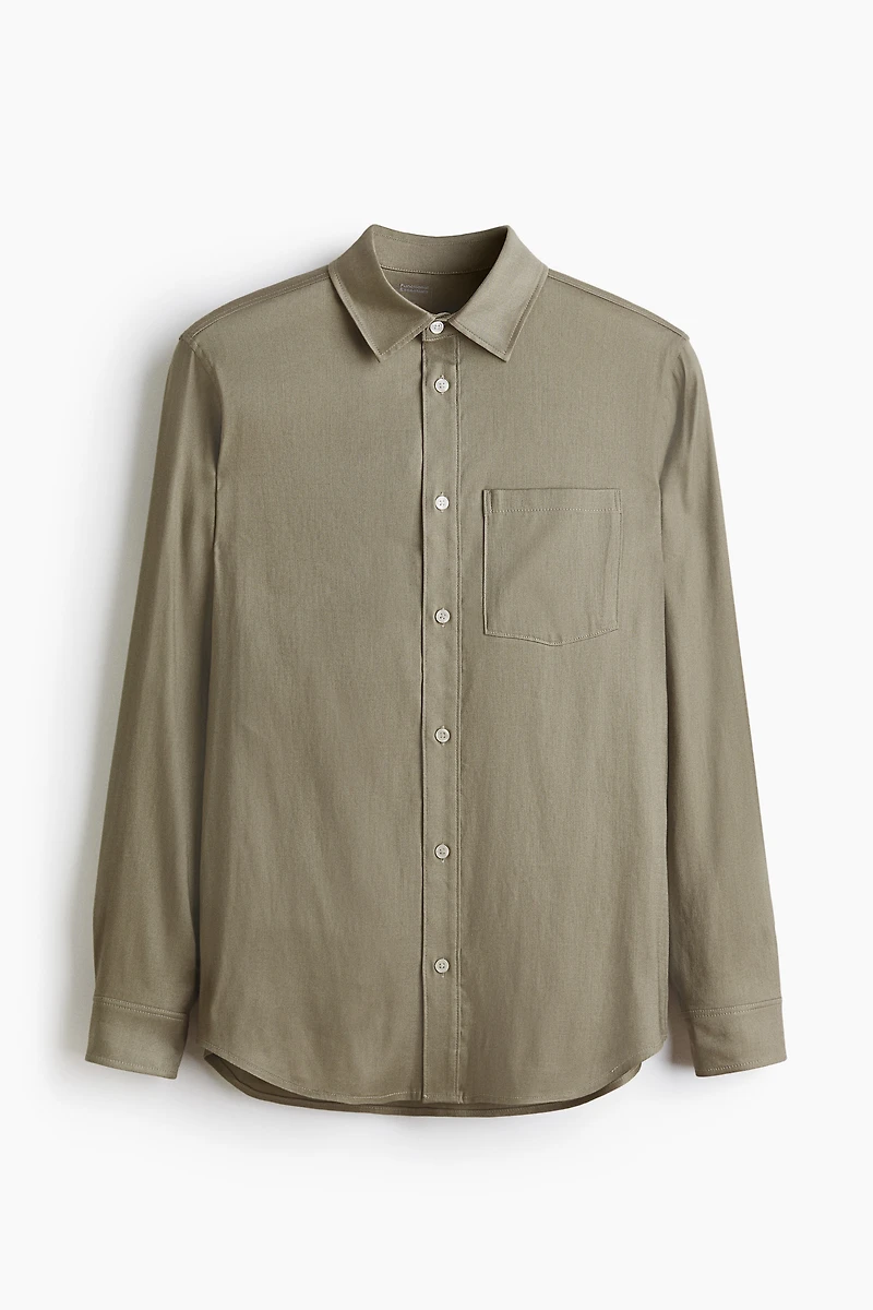 Easy Care Regular-Fit Linen-Blend Shirt