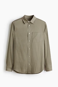 Easy Care Regular-Fit Linen-Blend Shirt