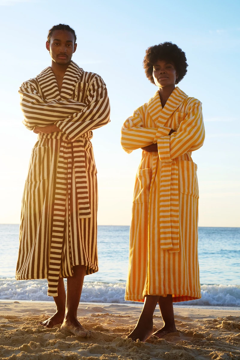Striped Cotton Terry Robe