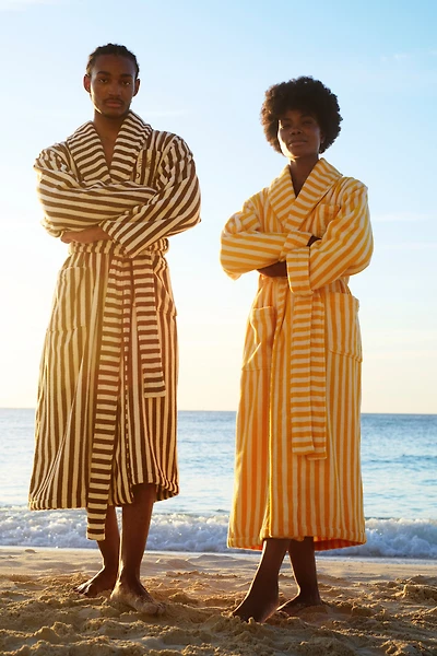 Striped Cotton Terry Robe