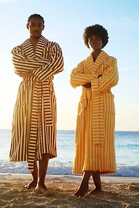 Striped Cotton Terry Robe
