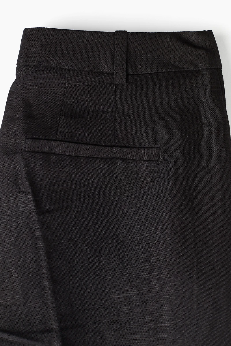 Pantalon de costume en lin mélangé