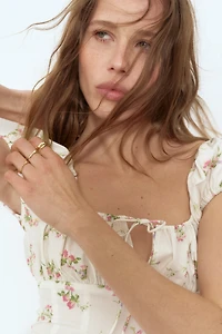 Robe en popeline avec jupe évasée