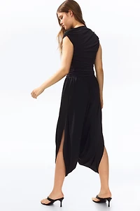 Wrap-Detail Balloon-Leg Pants