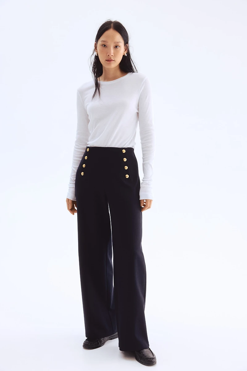 Button-front Pants