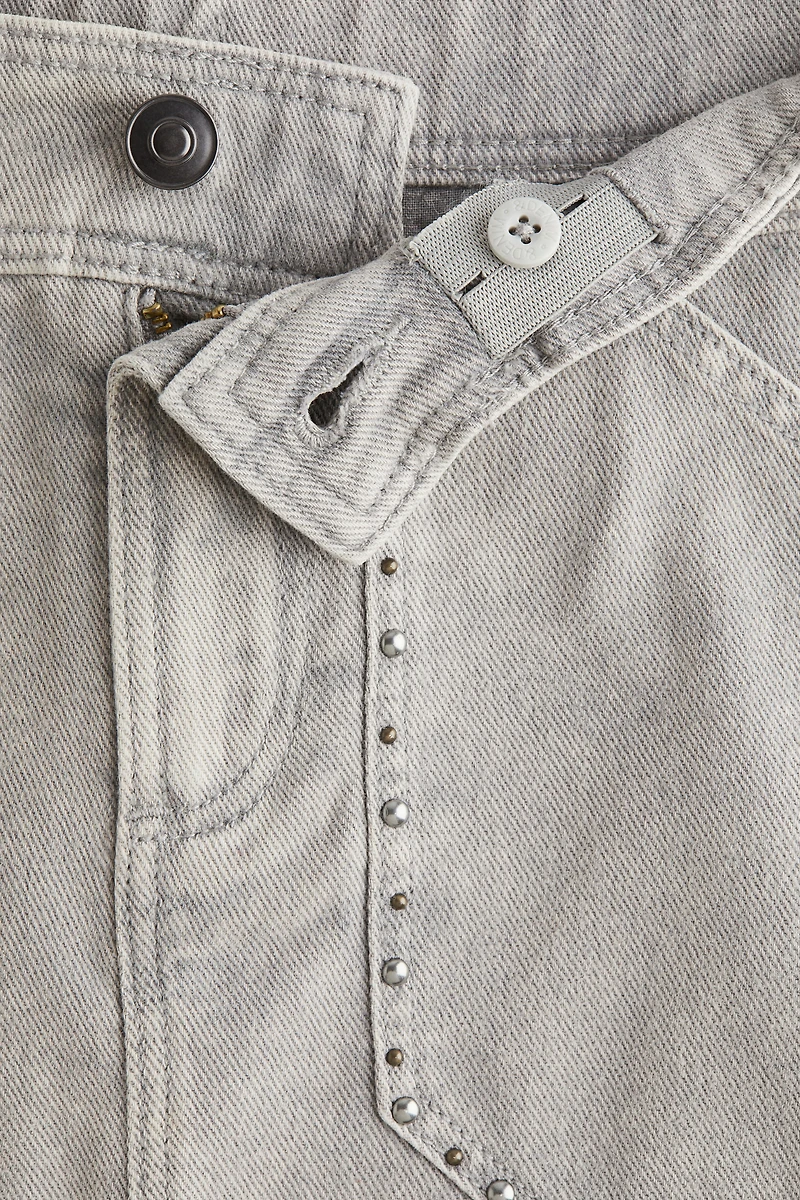 Jupe cloutée en denim