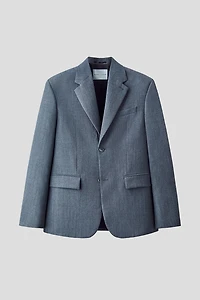 Veste à fermeture droite en laine mélangée