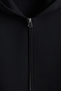 Loose-Fit Scuba Hooded Jacket