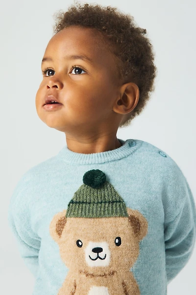 Motif-Detail Sweater