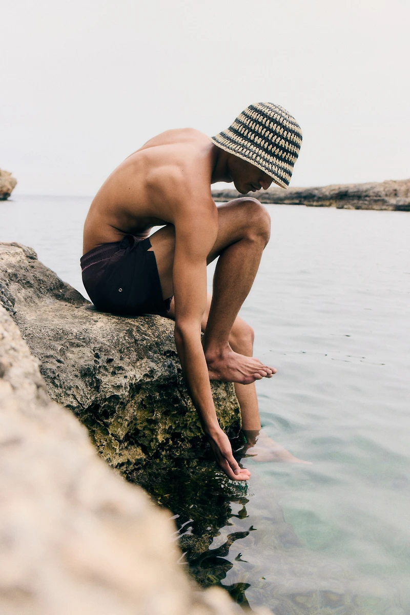 Crinkled Nylon Swim Shorts