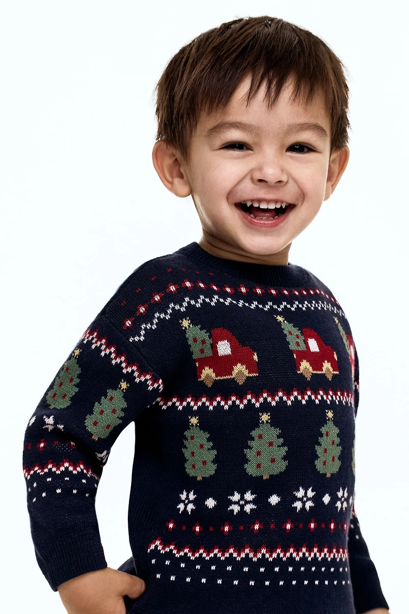 Jacquard-Knit Sweater