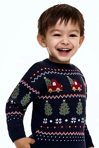 Jacquard-Knit Sweater