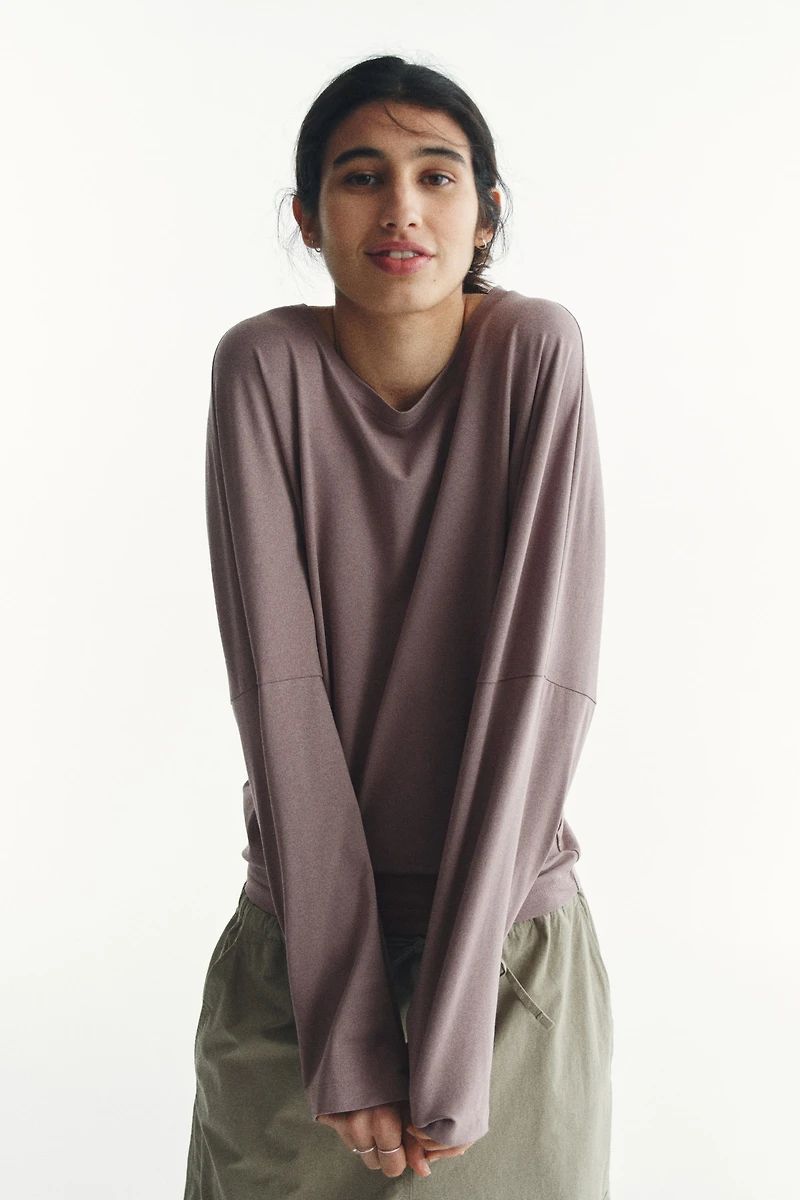 Long-Sleeved Cotton Top