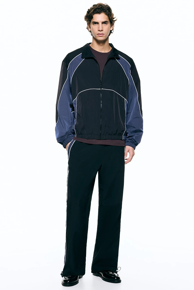 Loose-Fit Nylon Track Pants