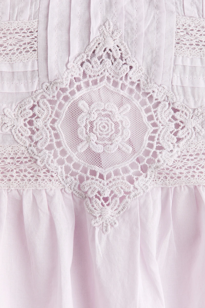 Cotton Blouse with Eyelet Embroidery