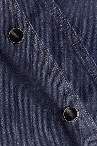 Double-Breasted Denim Shirt