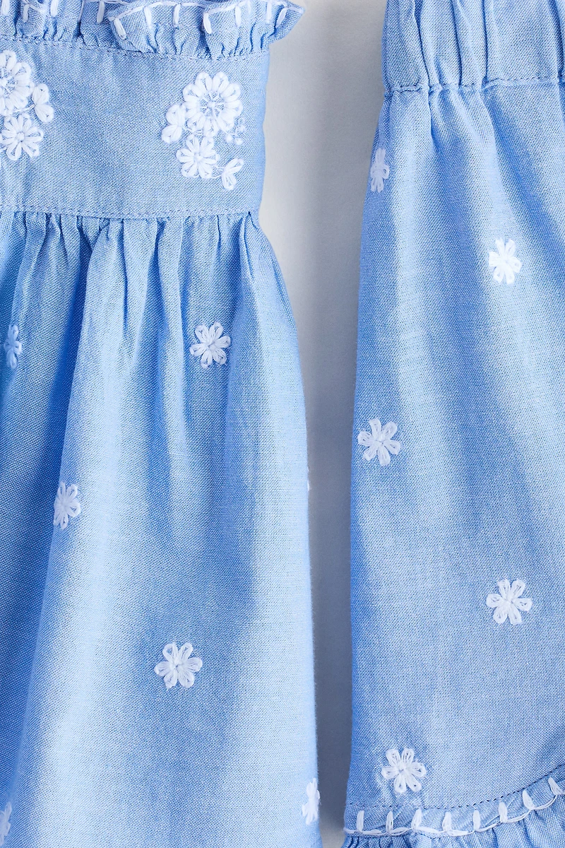 2-Piece Embroidered Cotton Set