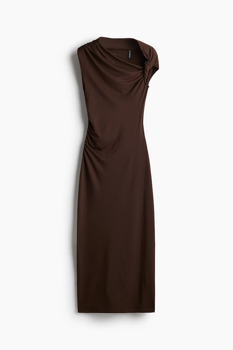 Twist-Detail One-Shoulder Dress