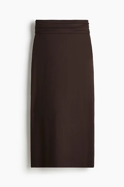 Jupe maxi à ceinture repliée