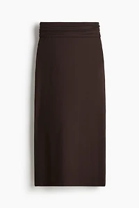 Jupe maxi à ceinture repliée