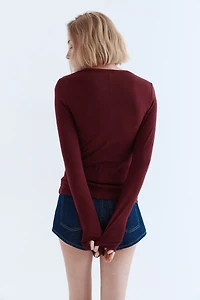Long-sleeved Jersey Top
