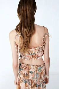 Brassière en lin mélangé