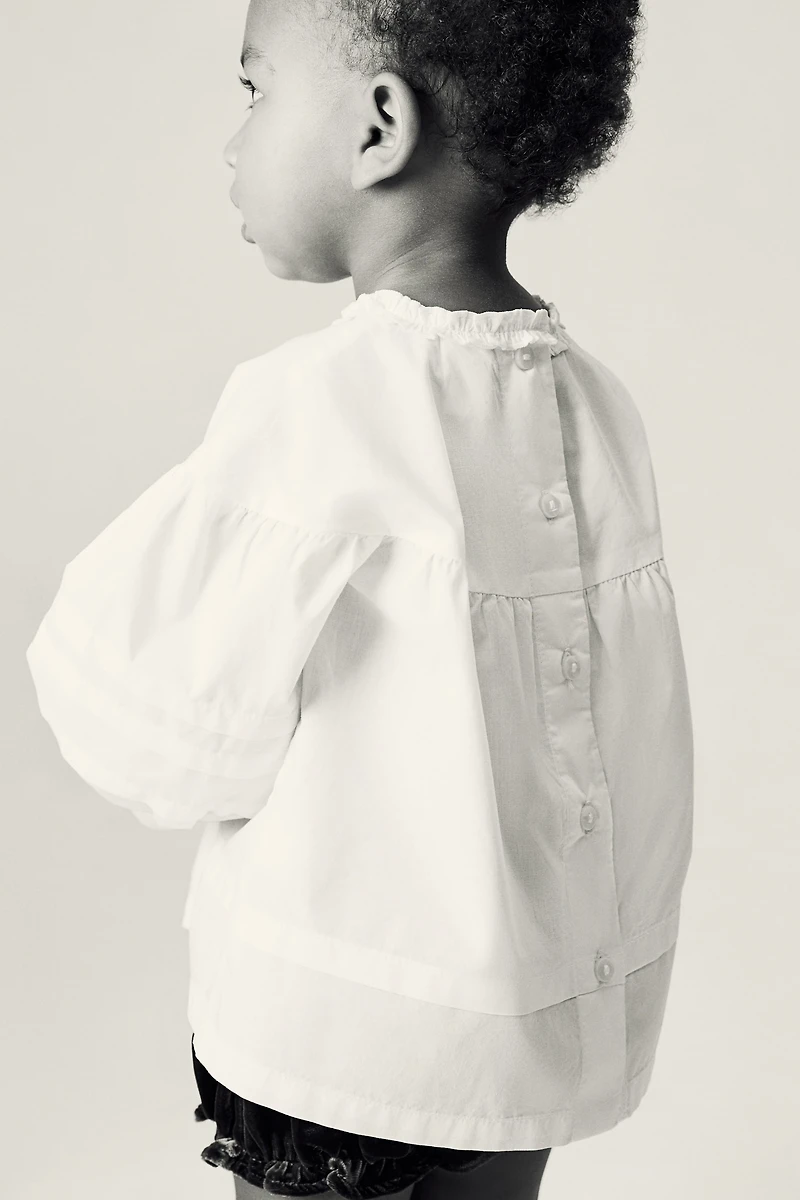 Blouse en popeline de coton