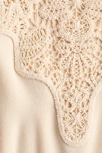 Top with Crochet-Look Details