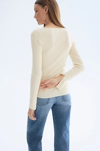 Haut en tricot côtelé