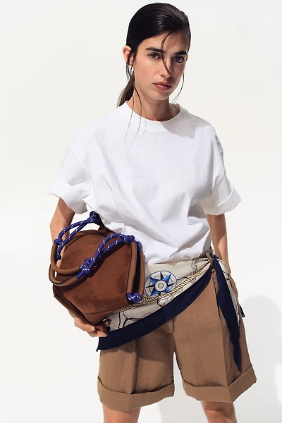 Scarf-Detail Shorts