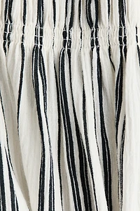 Smocked-Bodice Tie-Strap Dress