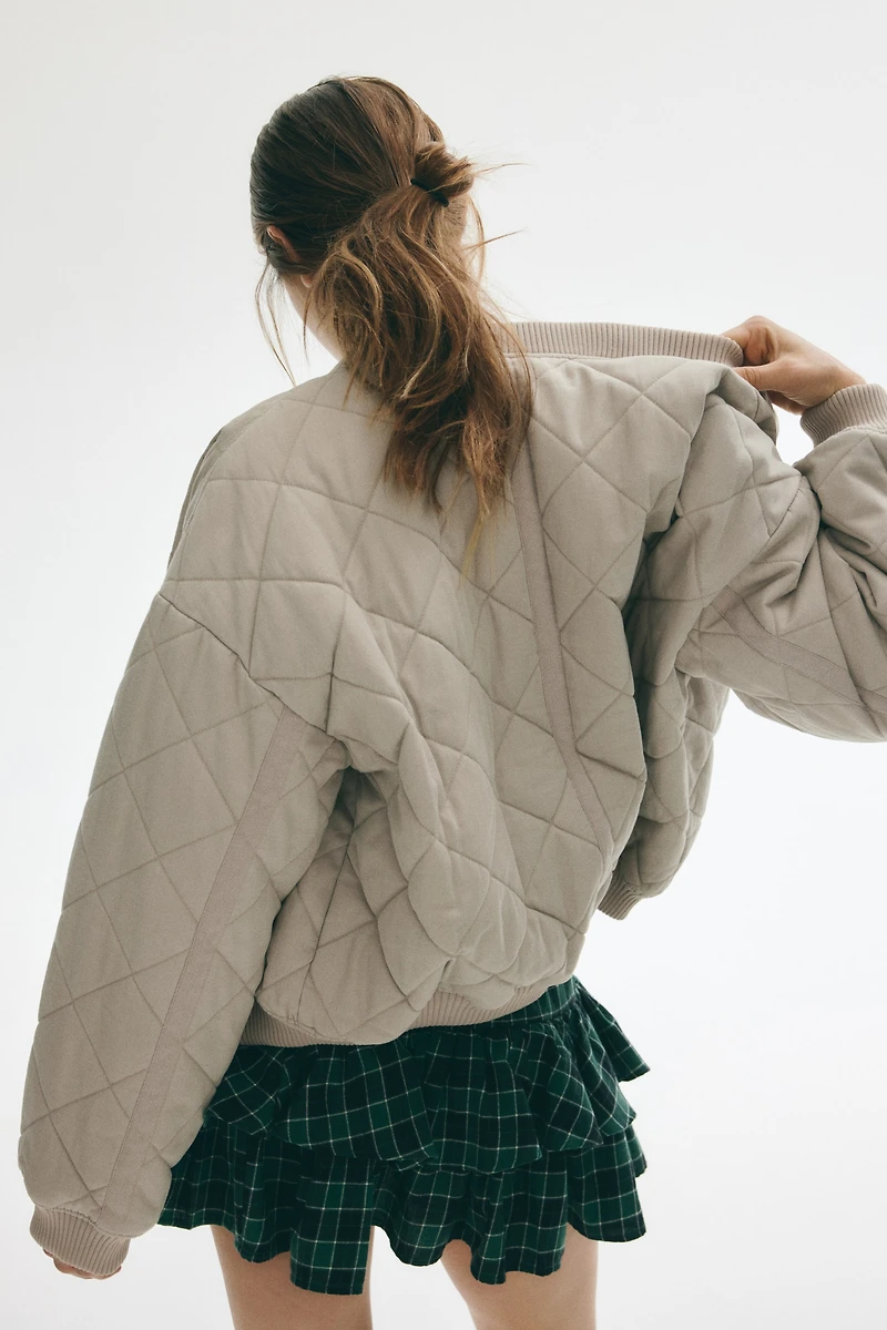 Quilted Bomber Jacket