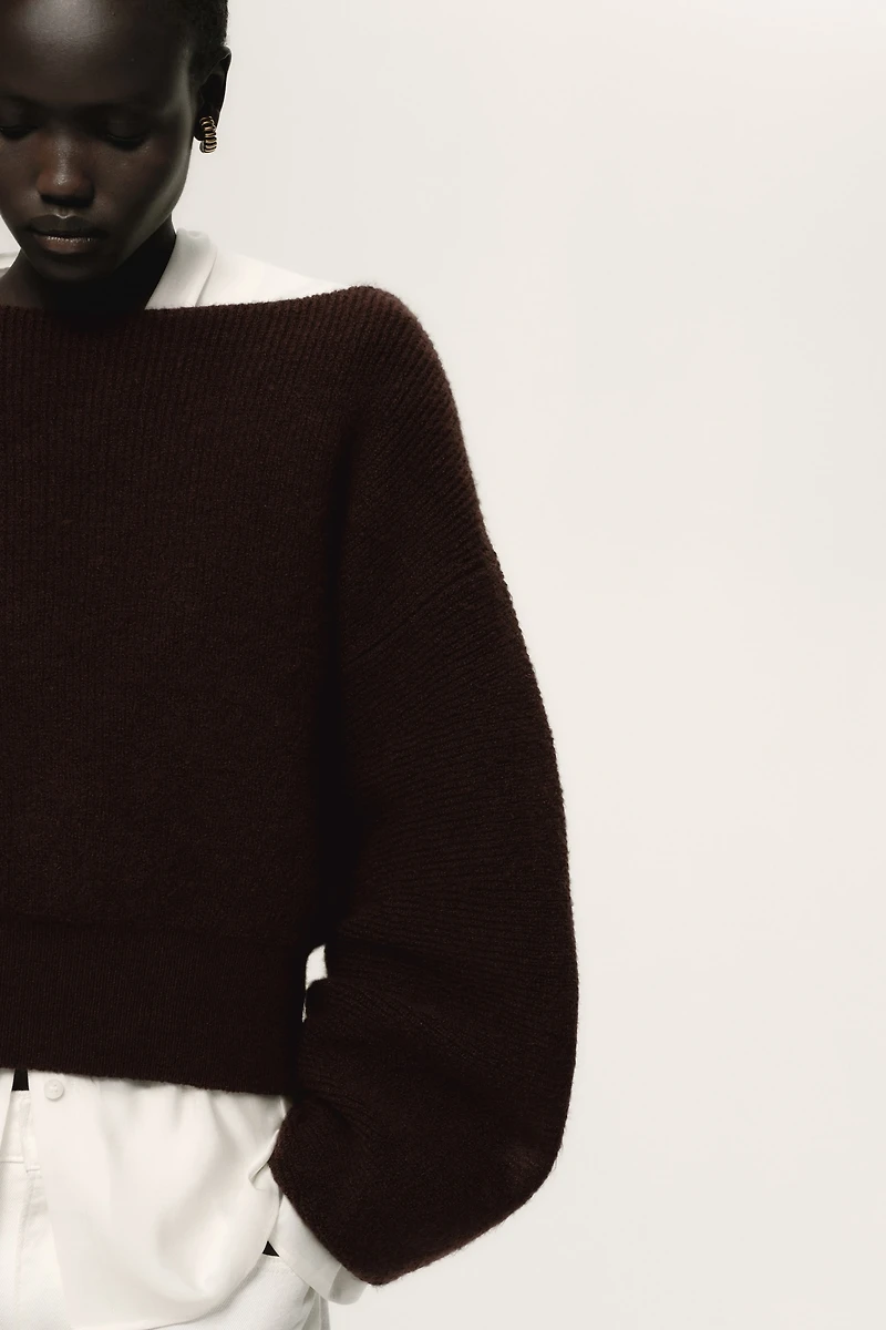 Oversized Boat-Neck Sweater