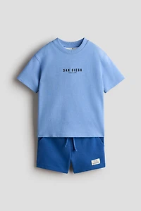 2-Piece T-Shirt and Sweatshorts Set