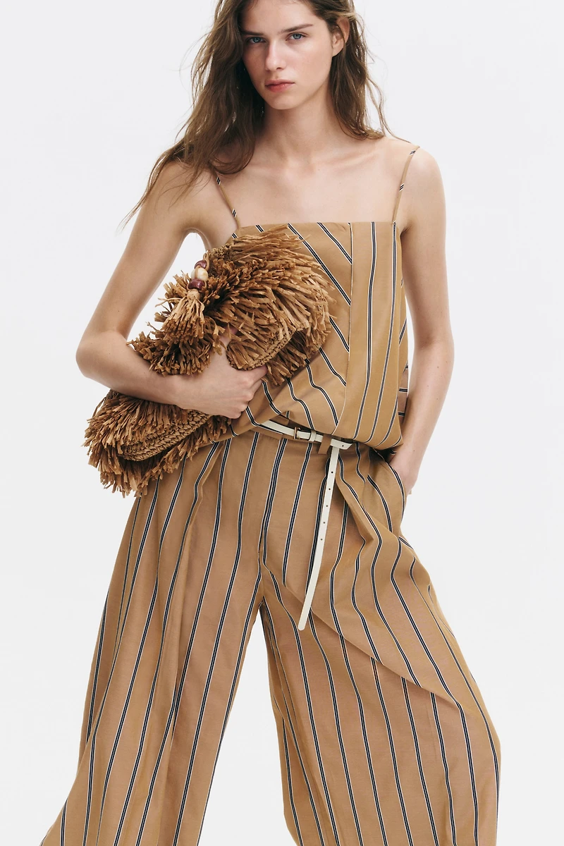 Wide Wrap-Detail Pants