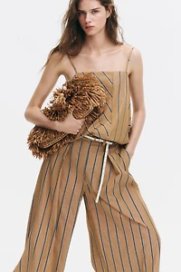 Wide Wrap-Detail Pants