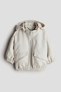Oversized Linen-Blend Windbreaker