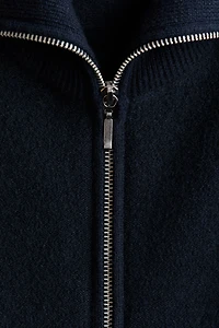 Wool Cardigan with Zipper