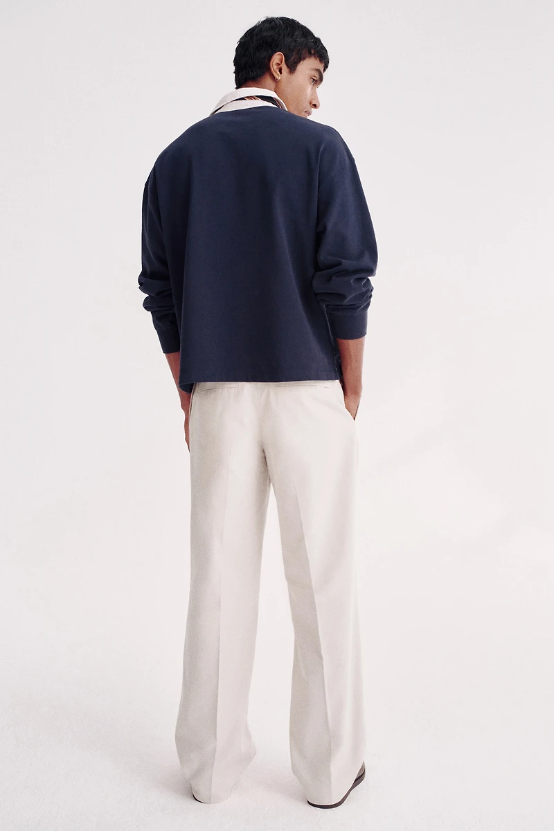 Relaxed-Fit Cotton and Lyocell Tailored Pants