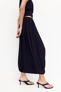 Bubble-Hem Maxi Skirt