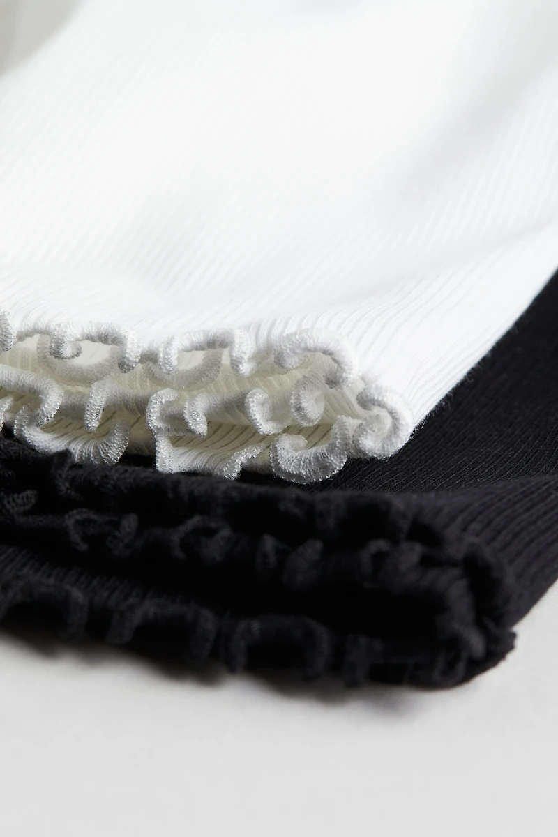 2-pack Ribbed Jersey Tops