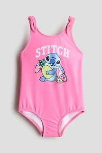 Printed Knot-Detail Swimsuit