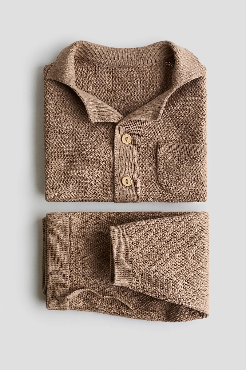 2-Piece Cotton-Knit Set