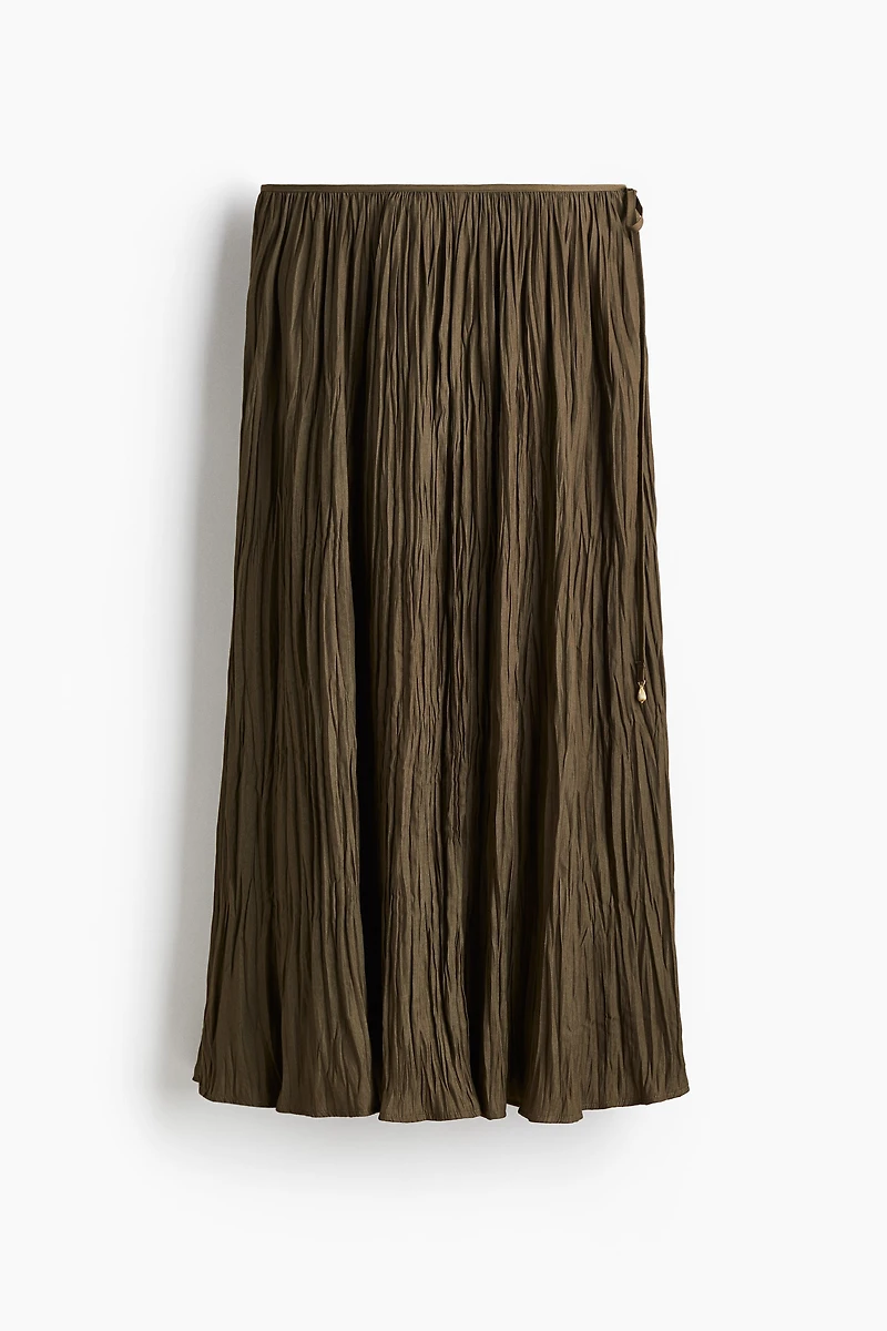 Crinkled Twill Skirt