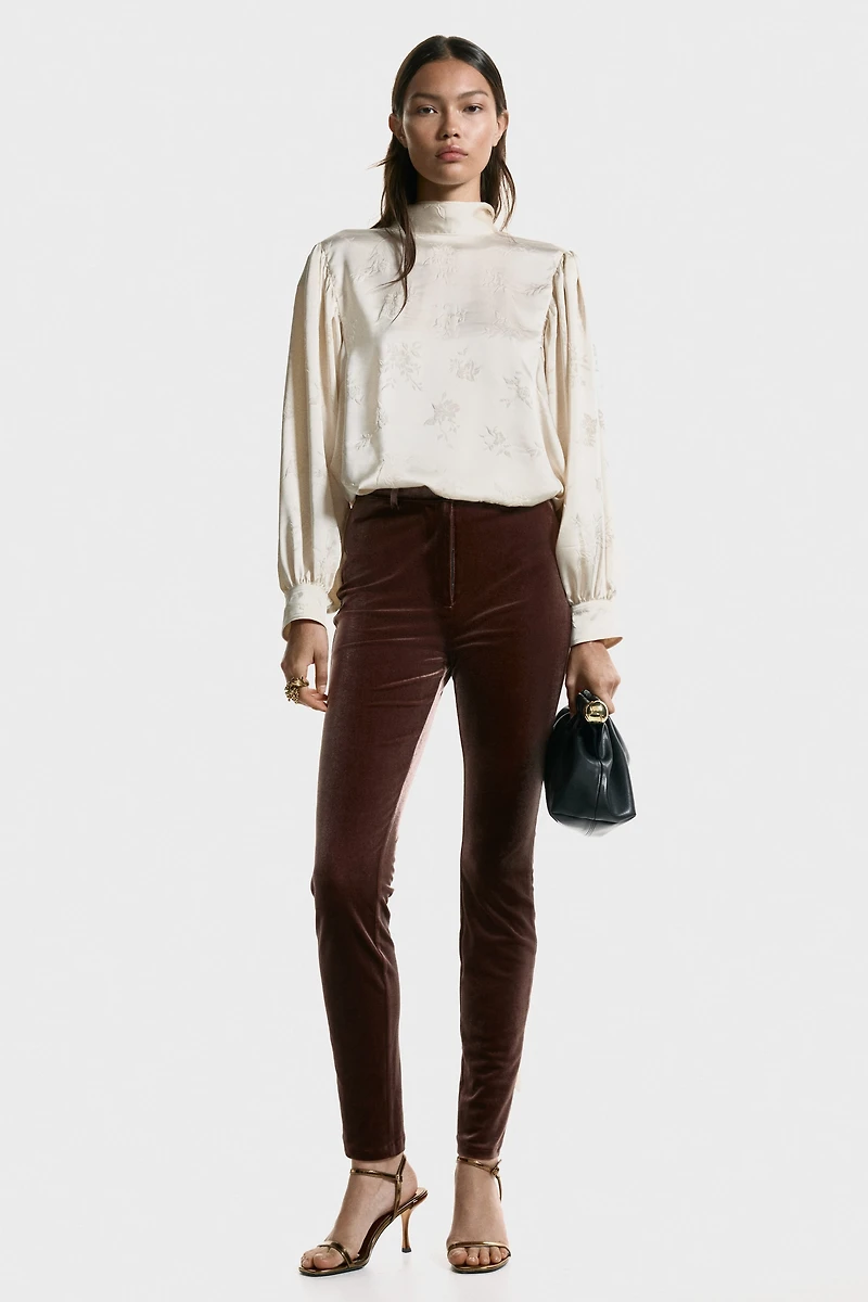 Blouse ample en tissu jacquard