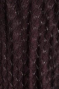 Shimmery Pointelle-Knit Top