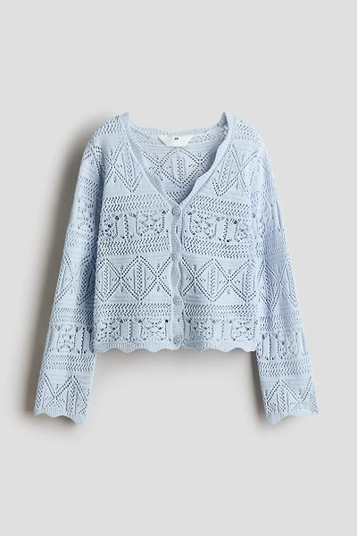 Crochet-Look Cardigan